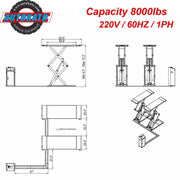 KATOOL AK-X95 Full Rise Scissor Auto Lift Electric Lock Release 220V 1PH