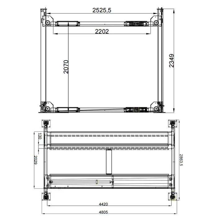 Katool 4H950 9,500lbs Heavy Duty 4 Post Parking Car lift