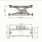 Katool KT-RJ70 7,000 lb Rolling Bridge Jack for Four-Post Lifts