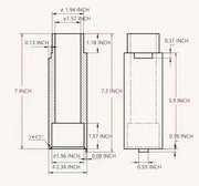 2 Post Lift Tall Truck Extension Adapter Height Extensions Fit for Taller Vehicles (Set of 4)