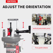 KATOOL Vertical Tire Changer KT-855 and Wheel Balancer KT-B760 Tires Machine