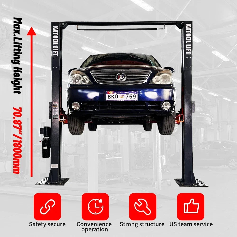 KATOOL KT-AM120SD 4.0HP 12000lbs Single Point Lock 2 Post Lift 220V Car Lift Auto Lift