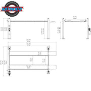 Katool KT-4H110 11,000 lb Four-Post Lift Service & Storage, 110V or 220V