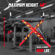 KATOOL Car Lift 6000LB Portable Mid Rise Scissor Lift 48" Lifting Height KT-X66