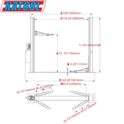 KATOOL KT-H100 2 Post Lift 10000lbs Auto Lift Truck Hoist Car Lift