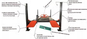 Katool KT-4H110 11,000 lb Four-Post Lift Service & Storage, 110V or 220V