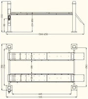 KATOOL KT-4H150 Heavy Duty 4-Post Alignment Lift 15,000lbs. Rolling Jack Included