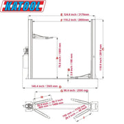 KATOOL Two Post Vehicle Lift 10,000lbs KT-H105