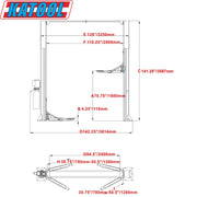 KATOOL 2 Post Lift 11000lbs Two Post Lift Auto Lift Car Lift Hoist Equipment (Included Shipping)